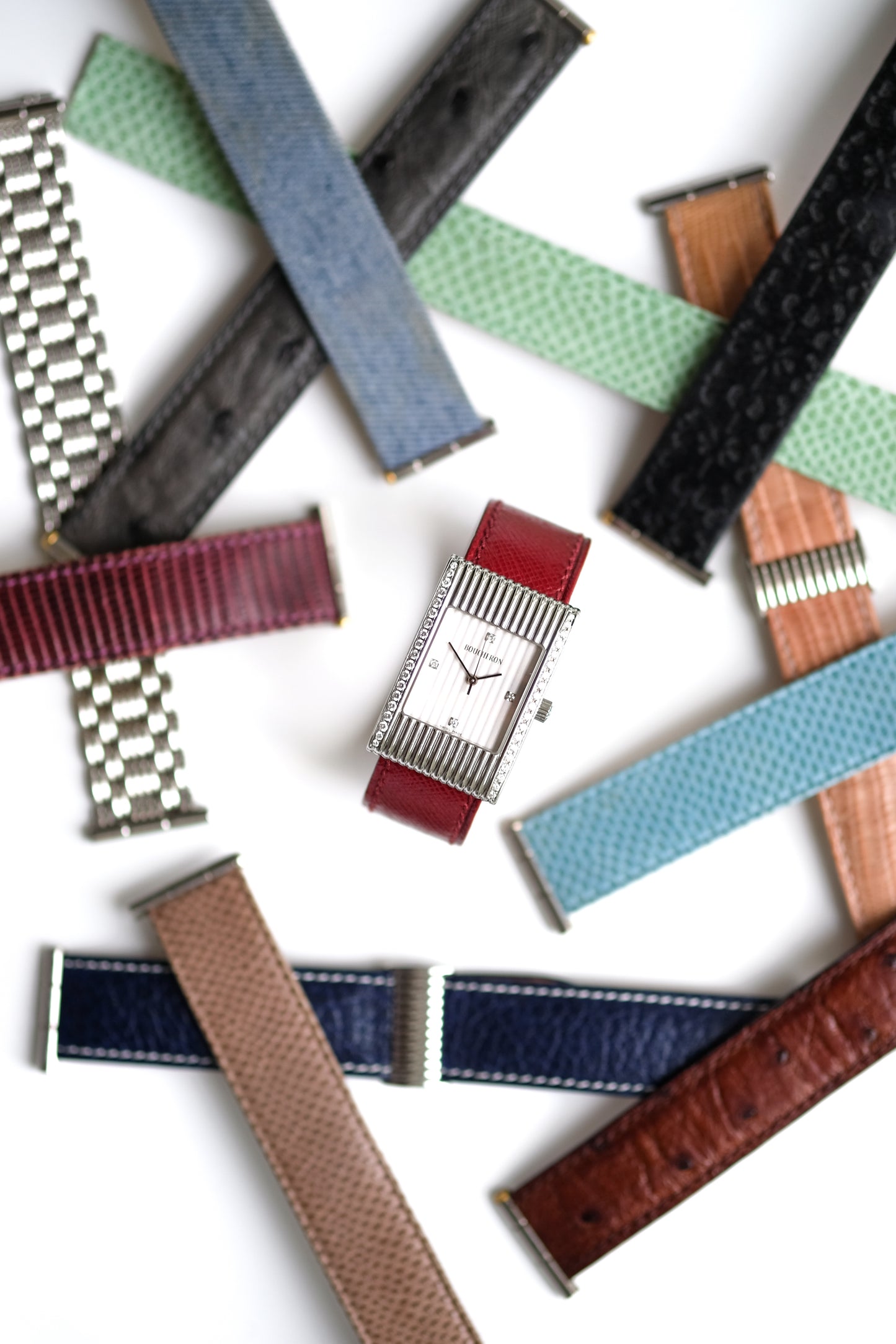 Boucheron Reflet Large - Steel & Diamonds - 15 straps - 2008