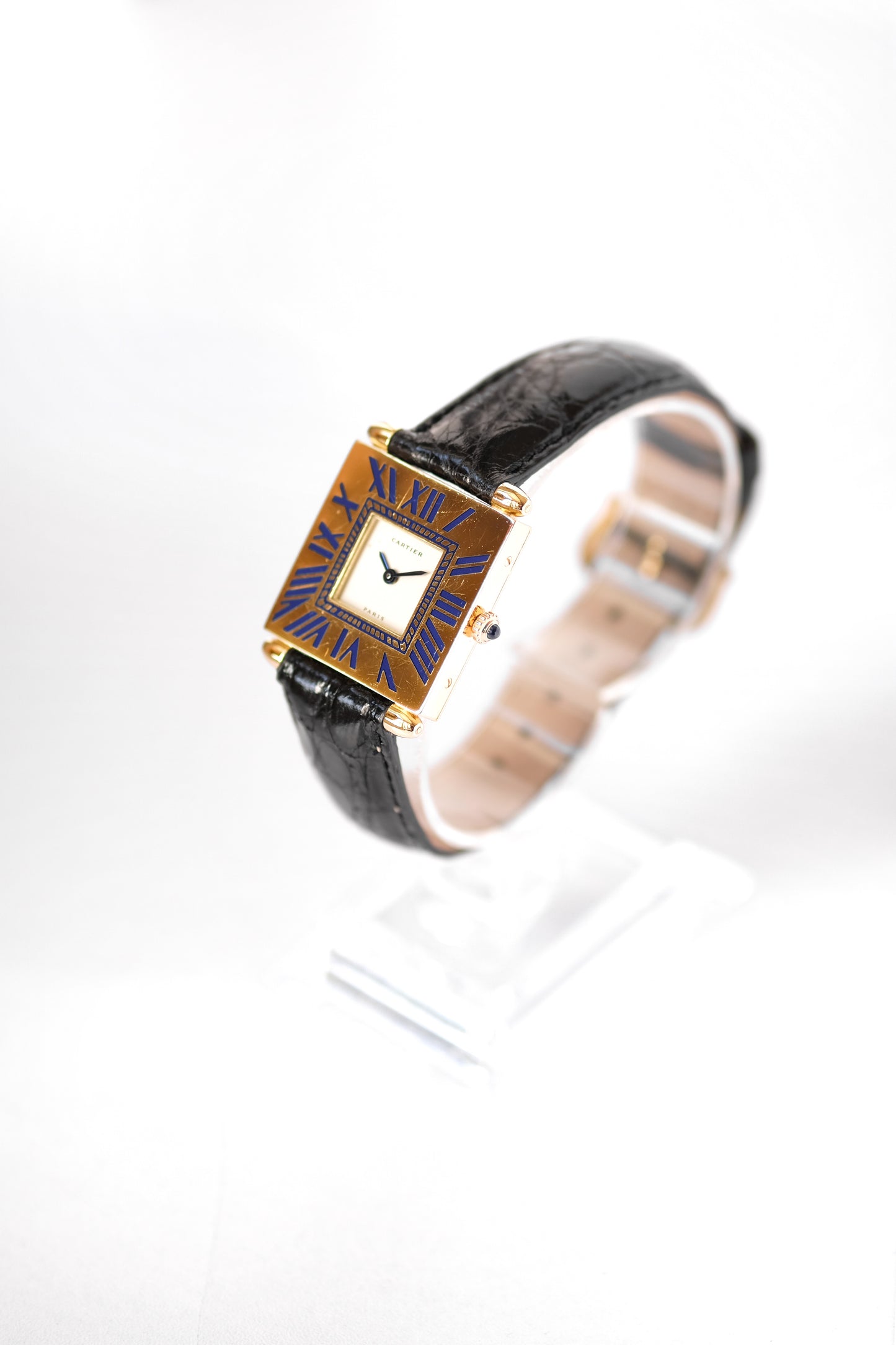 Cartier Tank Obus Quadrant lacquered "Paris" - c. 1980