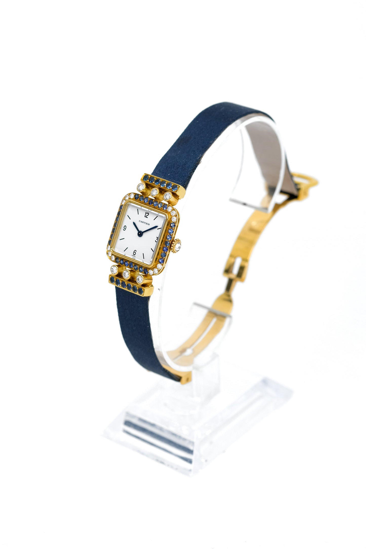 Cartier Sonate Sapphires & Diamonds mechanical - 1988 (full set)