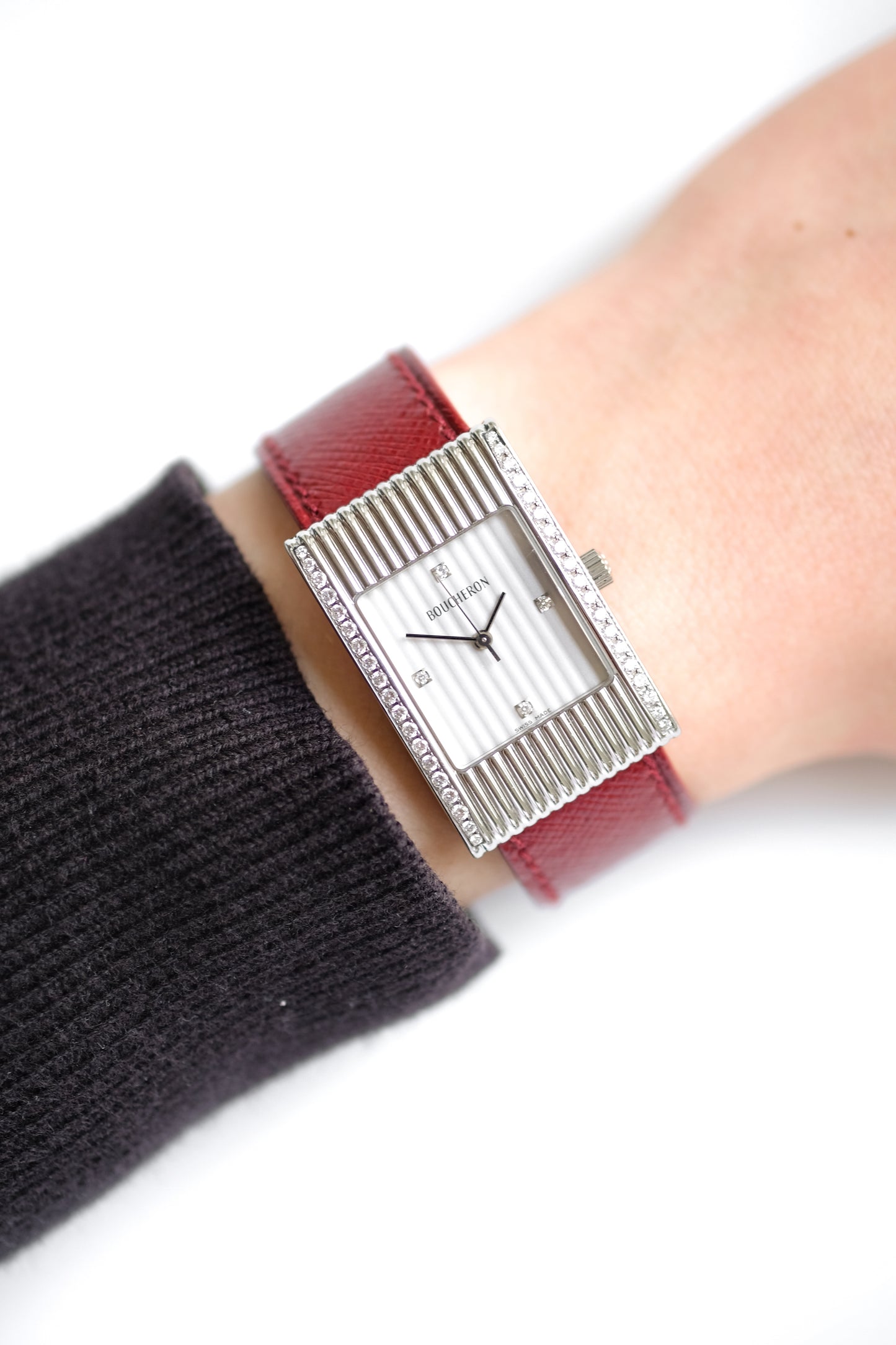 Boucheron Reflet Large - Steel & Diamonds - 15 straps - 2008