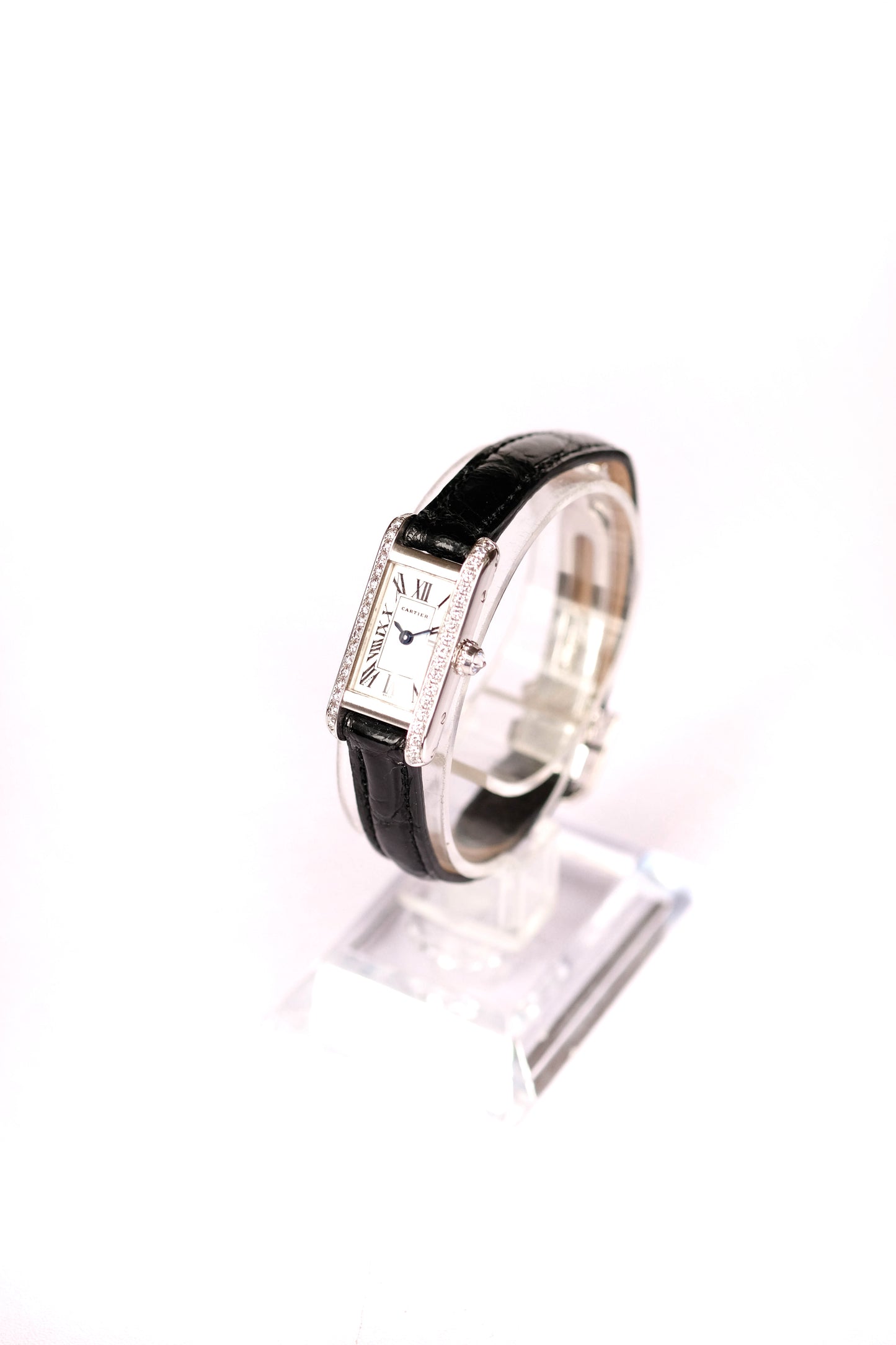 Cartier Tank Louis Mini - white gold and diamonds