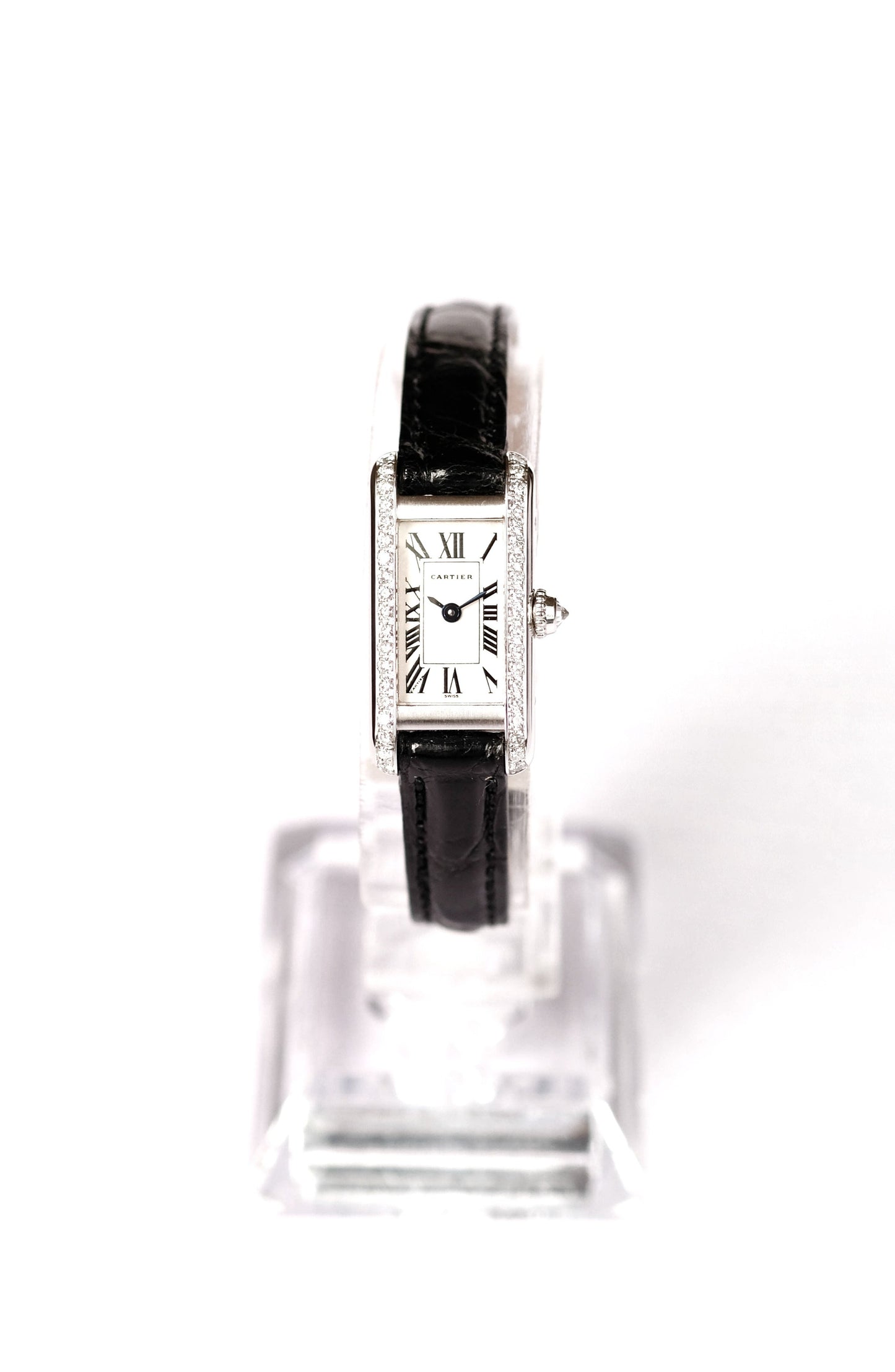Cartier Tank Louis Mini - white gold and diamonds