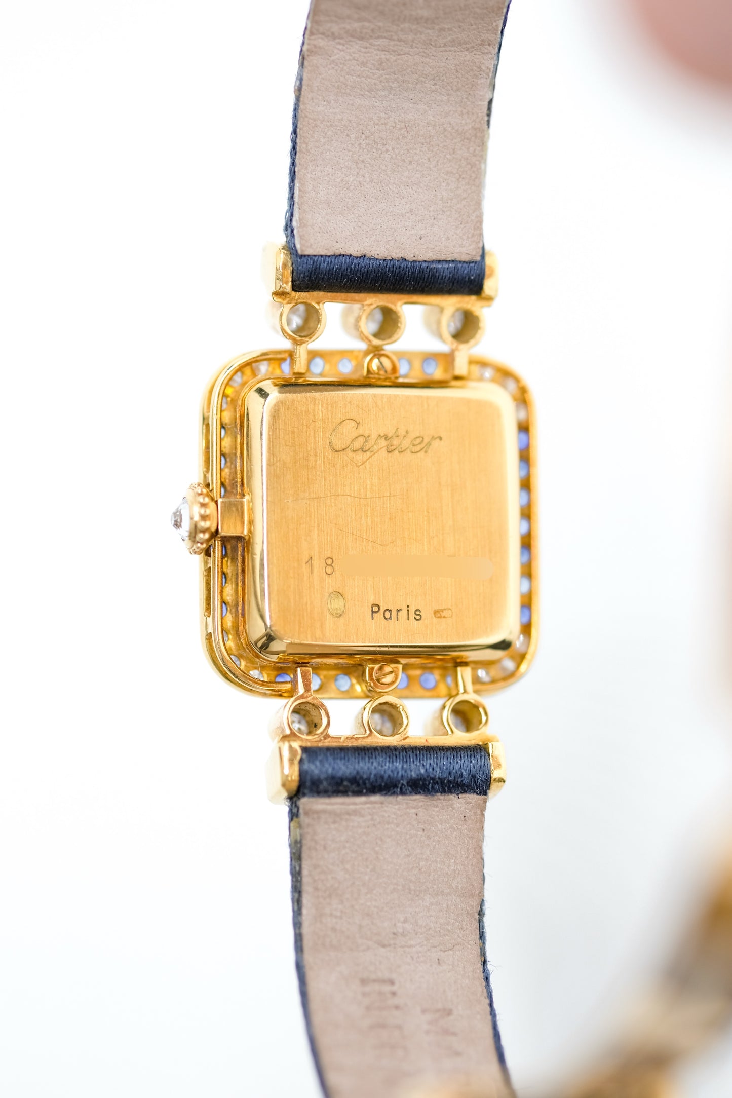 Cartier Sonate Sapphires & Diamonds mechanical - 1988 (full set)