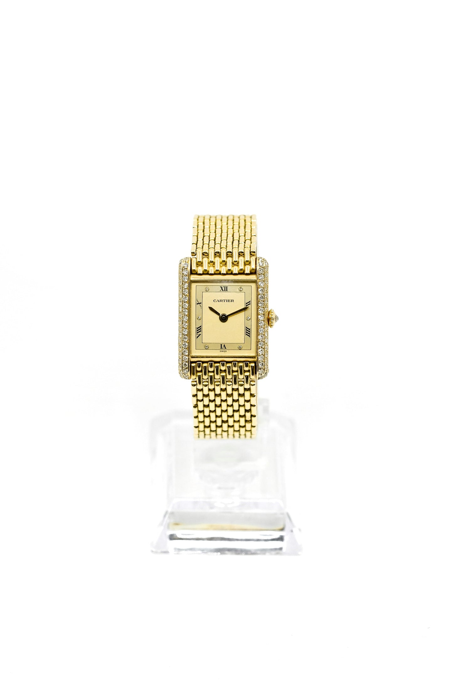 Cartier Tank Louis "grain de riz" diamonds mechanical