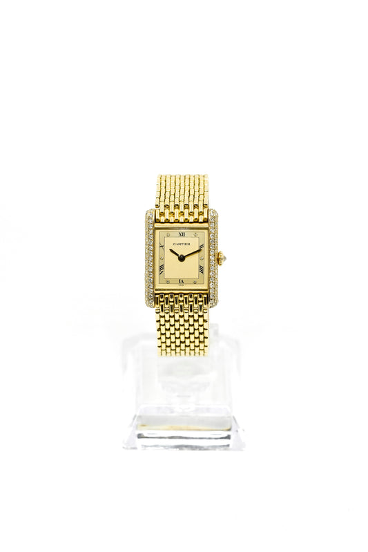 Cartier Tank Louis - Diamants "grain de riz" - Mécanique