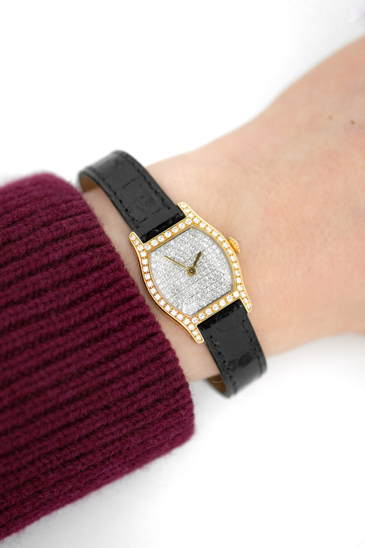 Cartier Tortue Diamants - Mécanique - v. 1980