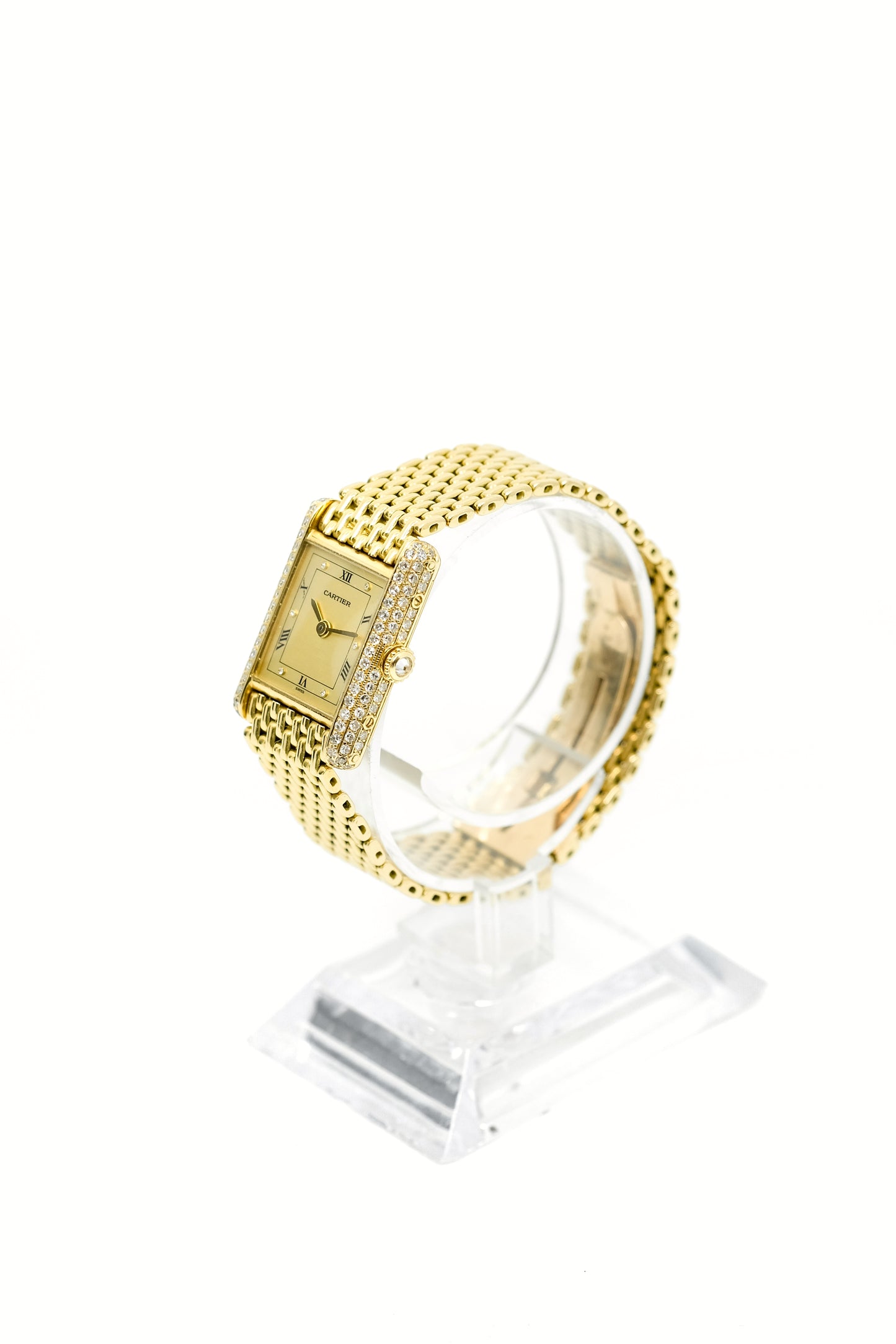 Cartier Tank Louis "grain de riz" diamonds mechanical