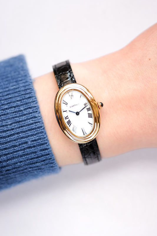 Cartier Baignoire “double godrons” Yellow gold - Mechanical - v. 1980