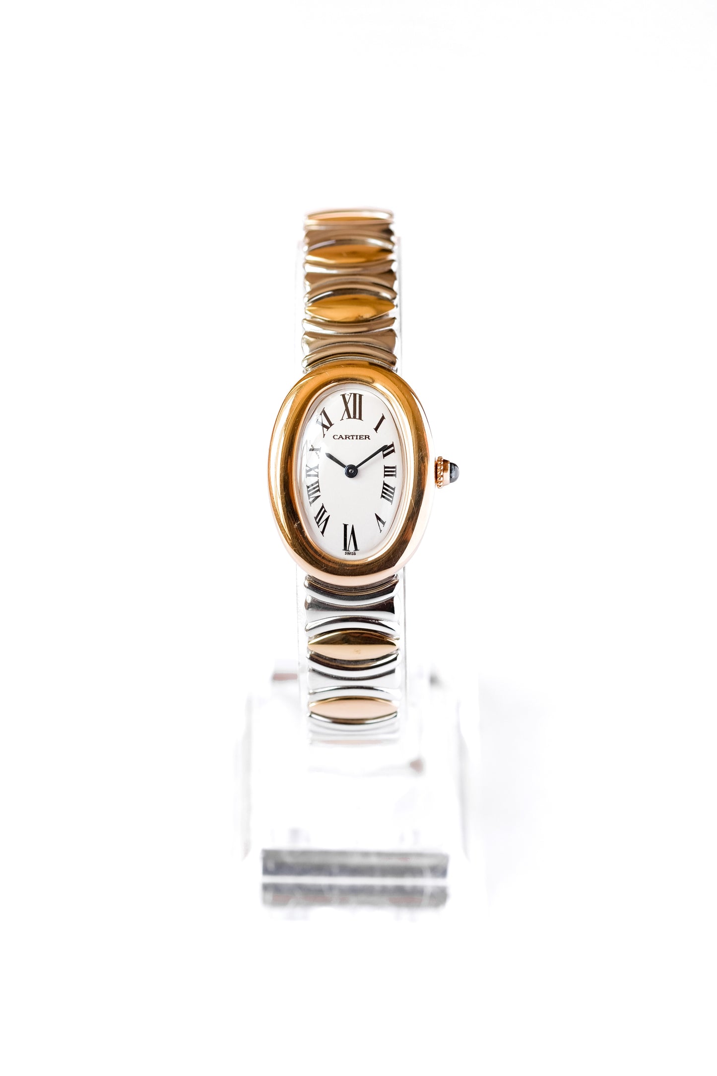 Cartier Baignoire "Casque d'Or" Yellow gold & steel - c. 1990