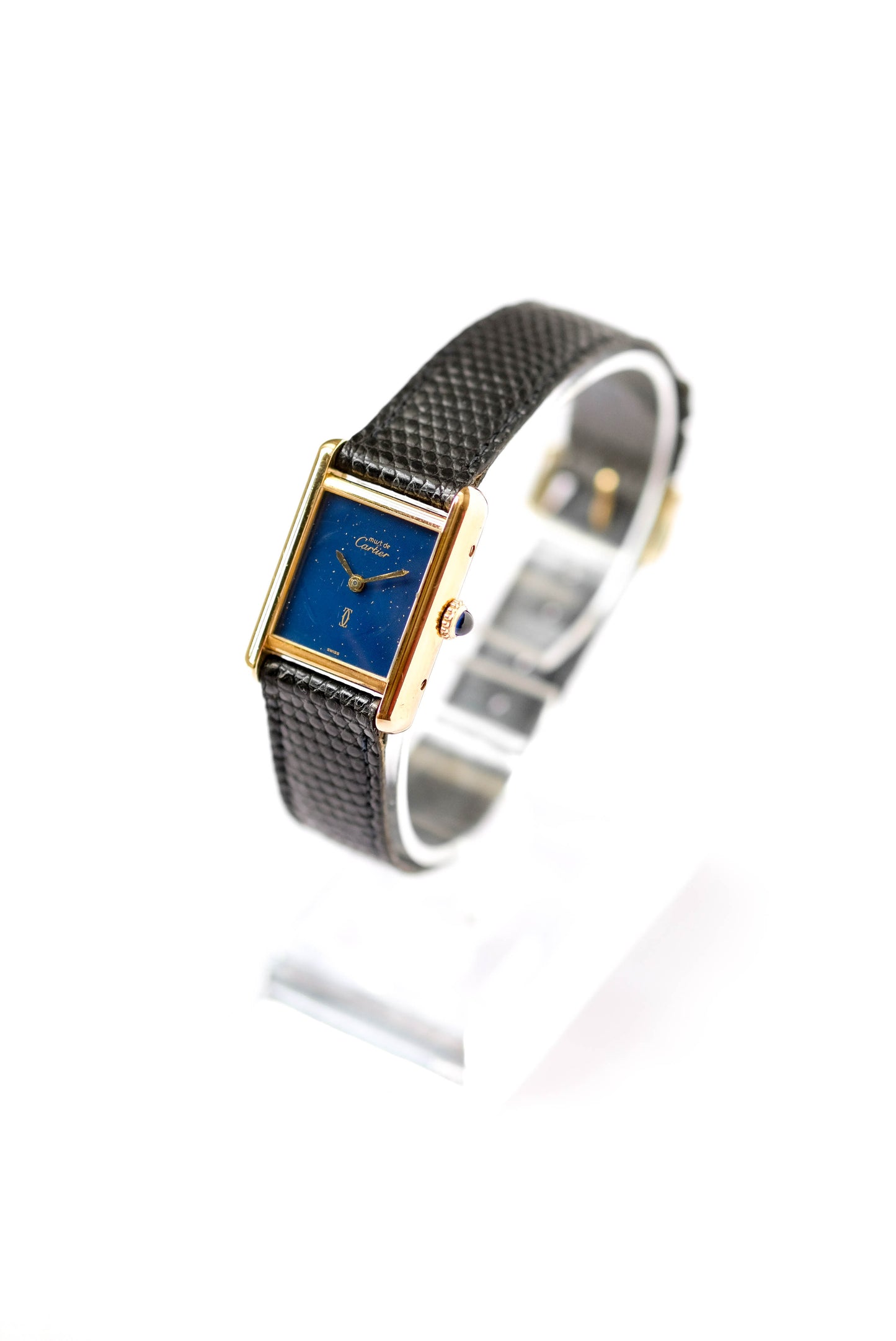 Cartier Tank Must médium bleue - mécanique