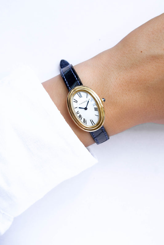 Cartier Baignoire "double godrons" Yellow gold - Mechanical - v. 1980