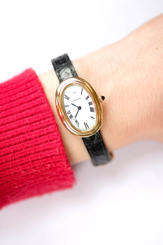 Cartier Baignoire “double godrons” Yellow gold – Mechanical - v. 1980