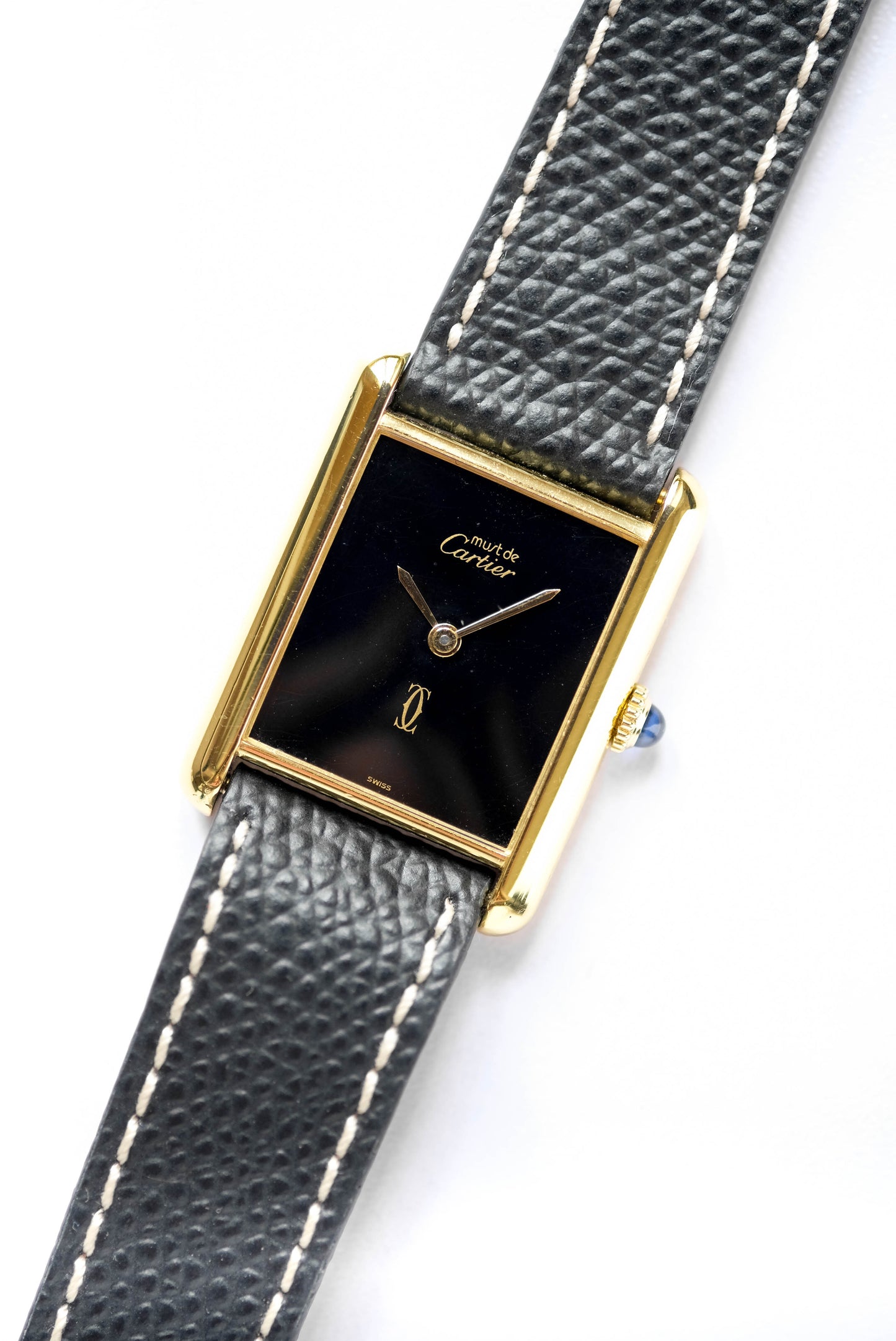 Cartier Tank Must "Black & Gold" - Mechanical - c. 1970