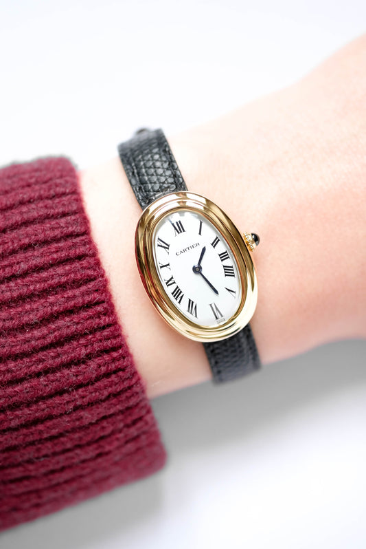 Cartier Baignoire "double godrons" Yellow gold - Mechanical - c. 1980