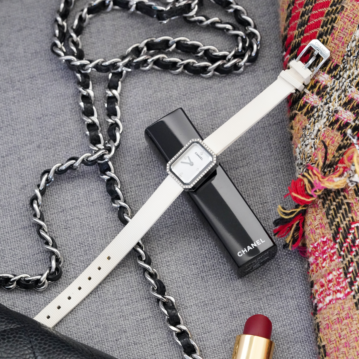 Chanel Première Mini - Acier & Diamants - réf. H2433