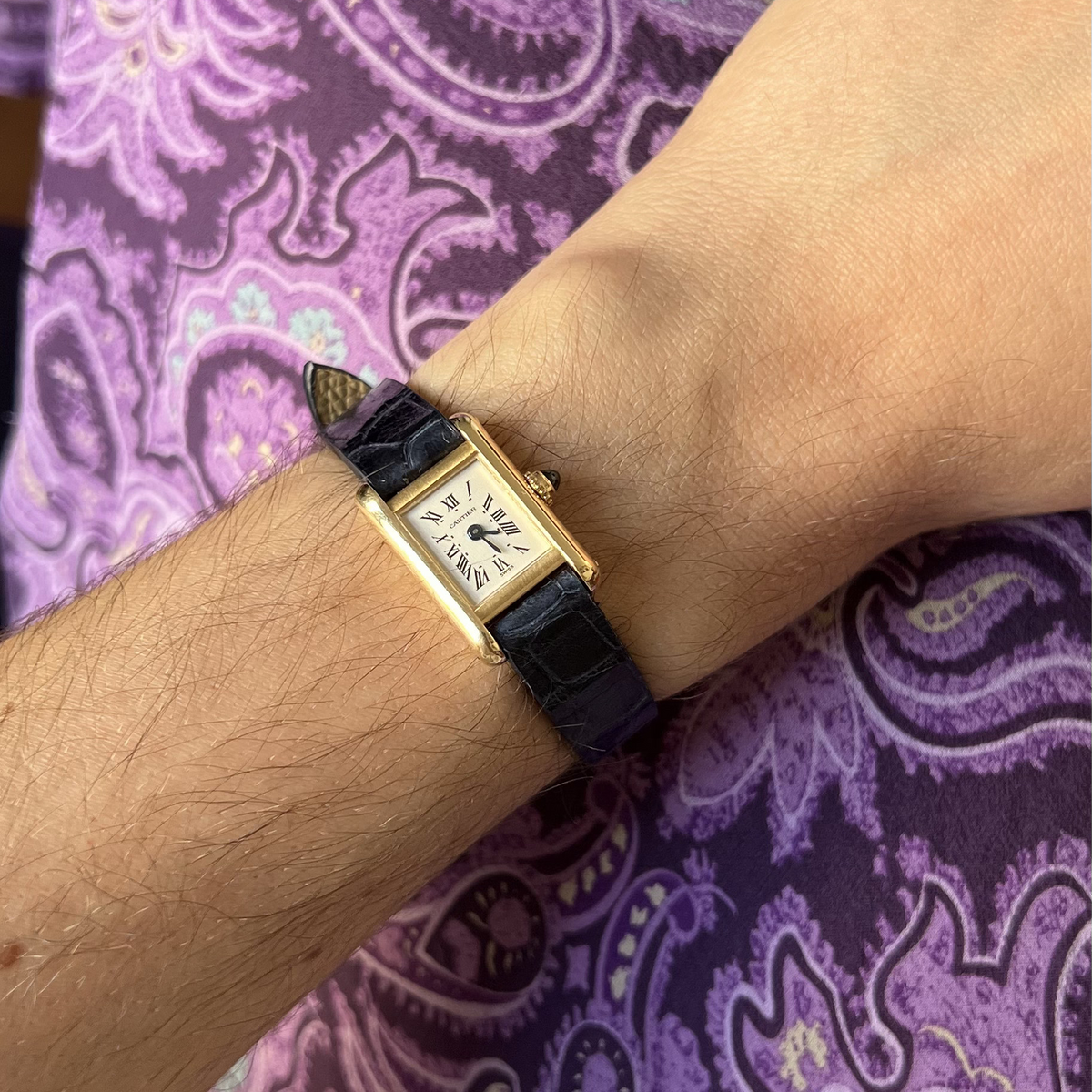 Cartier Tank Louis Cartier Mini - Or jaune - v. 1990 (facture & pochette SAV)