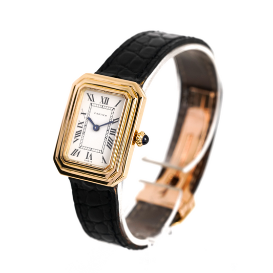 Cartier Cristallor "Paris" Or Jaune, réf. 78095 - Mécanique - v. 1970 (facture & pochette SAV)
