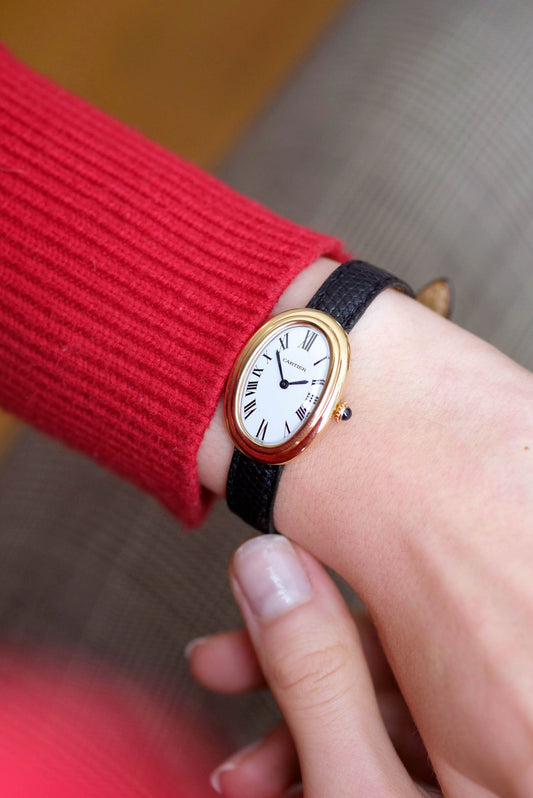 Cartier Baignoire "double godrons" Yellow gold - Mechanical - c. 1980