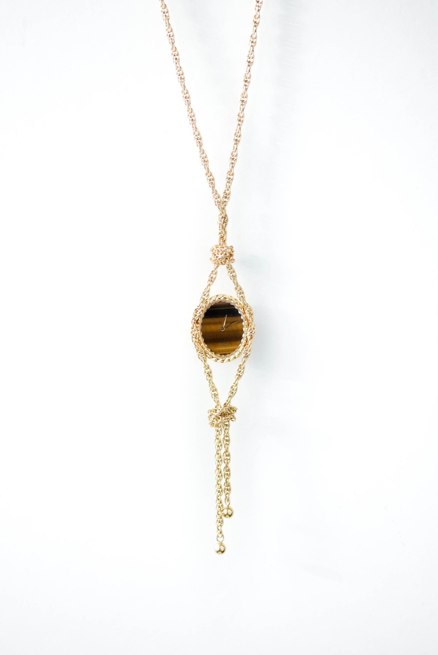 Piaget "Tiger Eye" montre-pendentif - 1970s