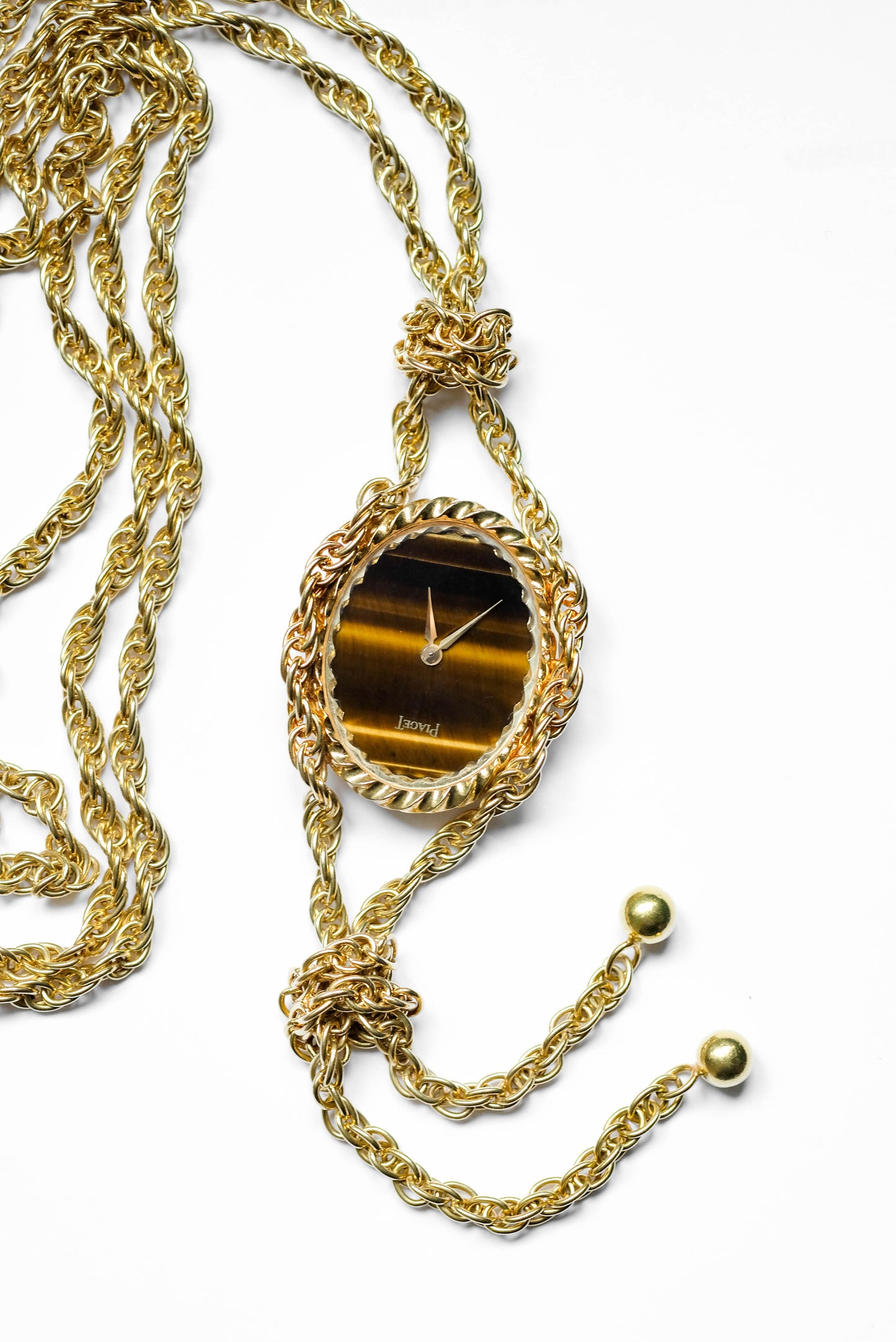 Piaget "Tiger Eye" montre-pendentif - 1970s