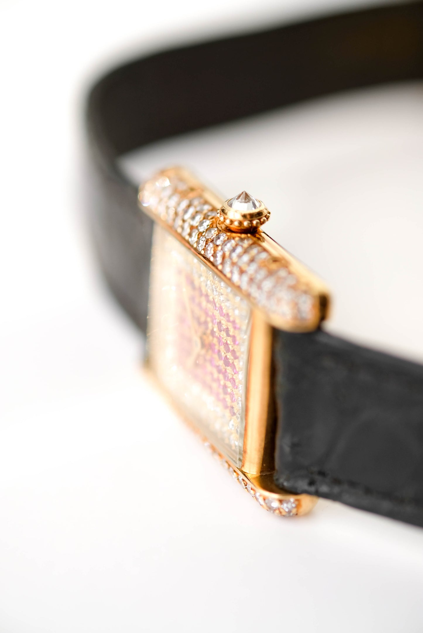 Cartier Tank Louis Cartier médium diamants et rubis - 1970/80s