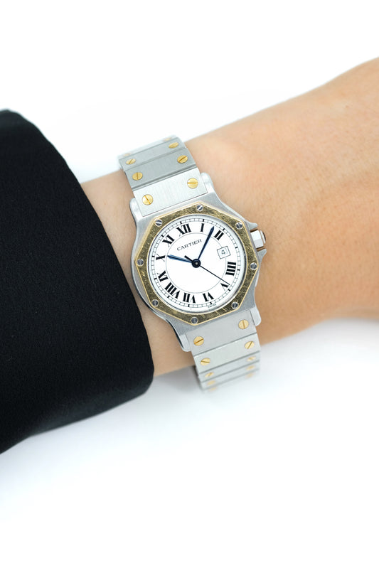 Cartier Santos Octogonale Or & Acier - Grand Modèle - Automatique