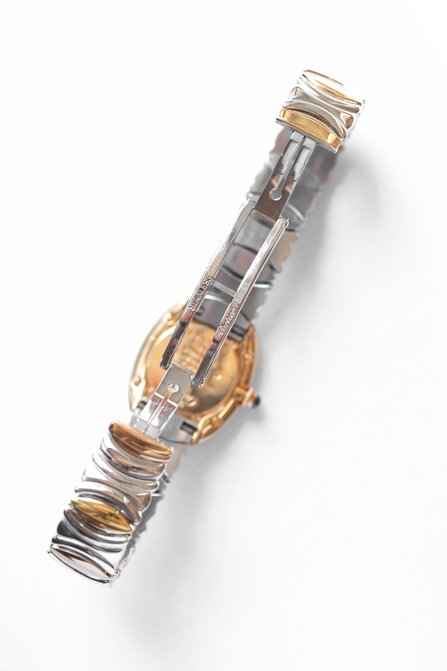 Cartier Baignoire "Casque d'Or" Yellow gold & steel - c. 1990