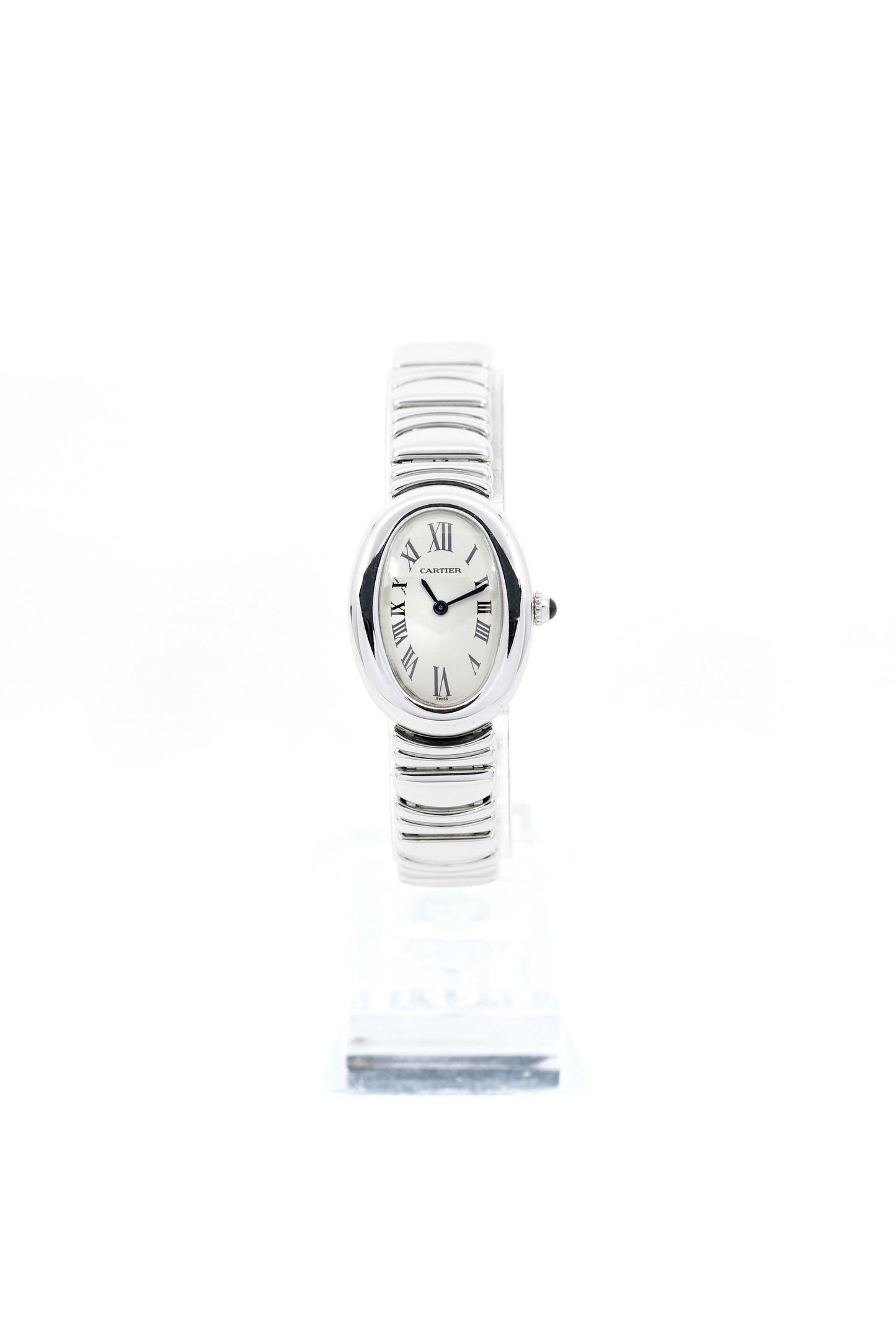 Cartier Baignoire "Casque d'or" Or blanc - v. 1990