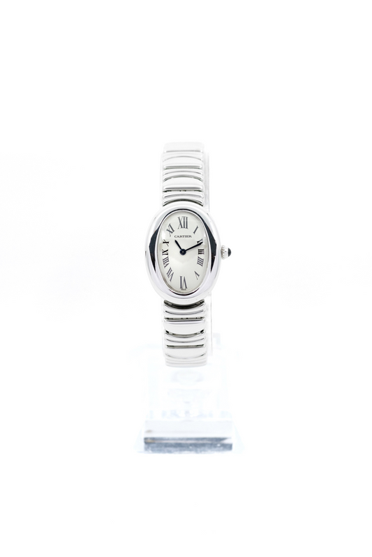 Cartier Baignoire "Casque d'or" Or blanc - v. 1990