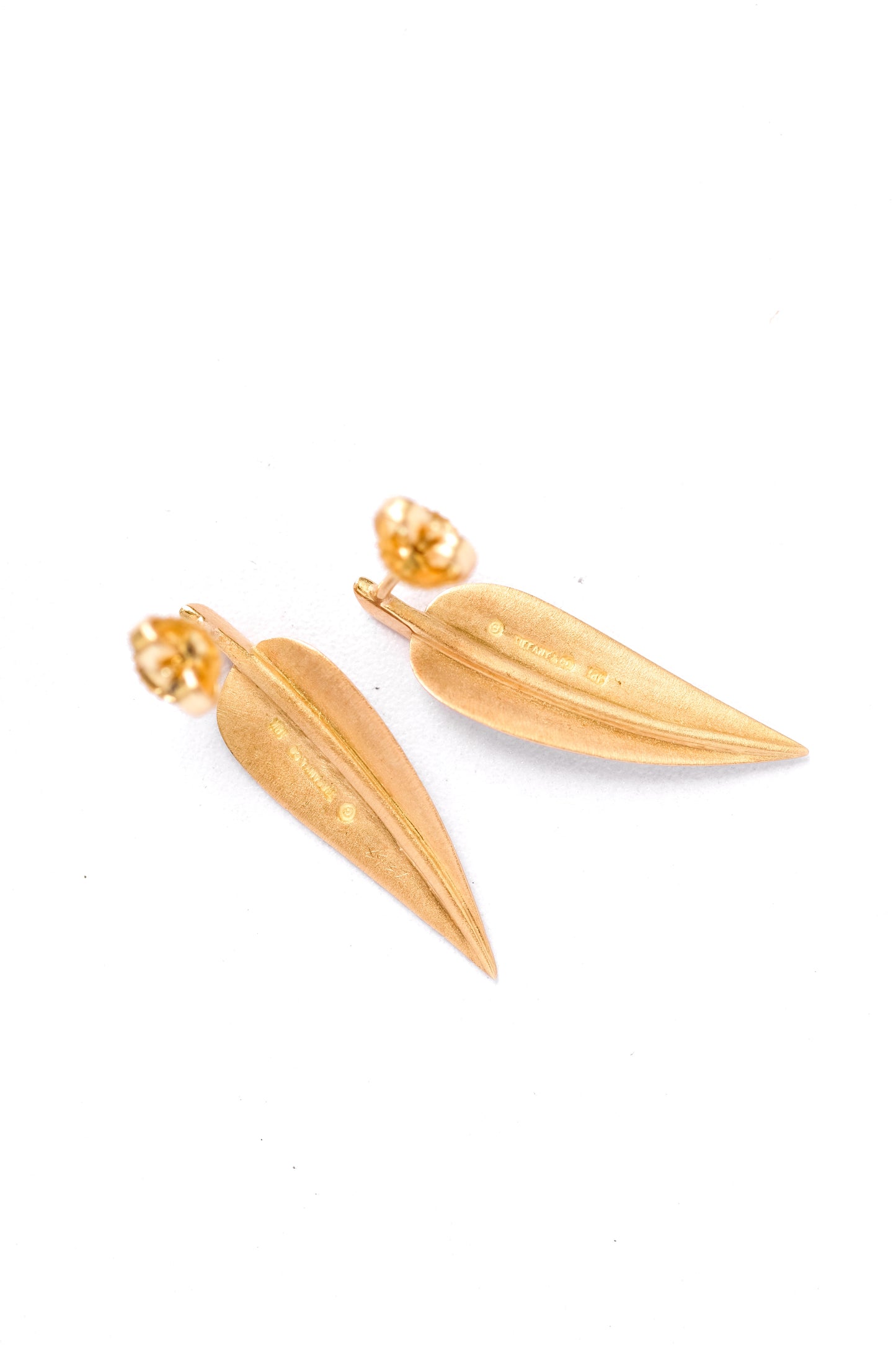Tiffany & Co Feather Earrings - c. 1990