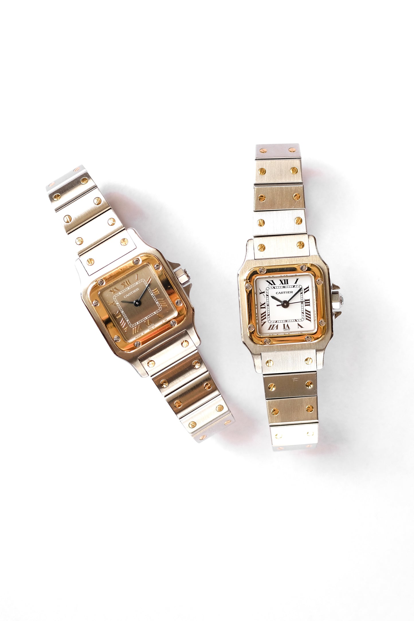 Cartier Santos Lady automatic - gold and steel