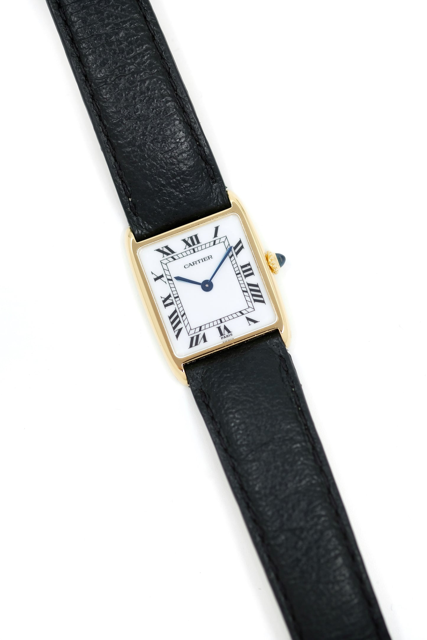 Cartier Tank Arrondie Extra-flat ref. 96041 - Mechanical - c. 1980 (box and service papers)