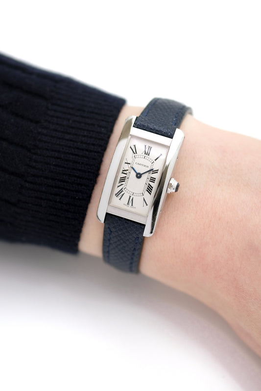 Cartier Tank Américaine Lady Or blanc - ref. 2489 - 2014 (full set)