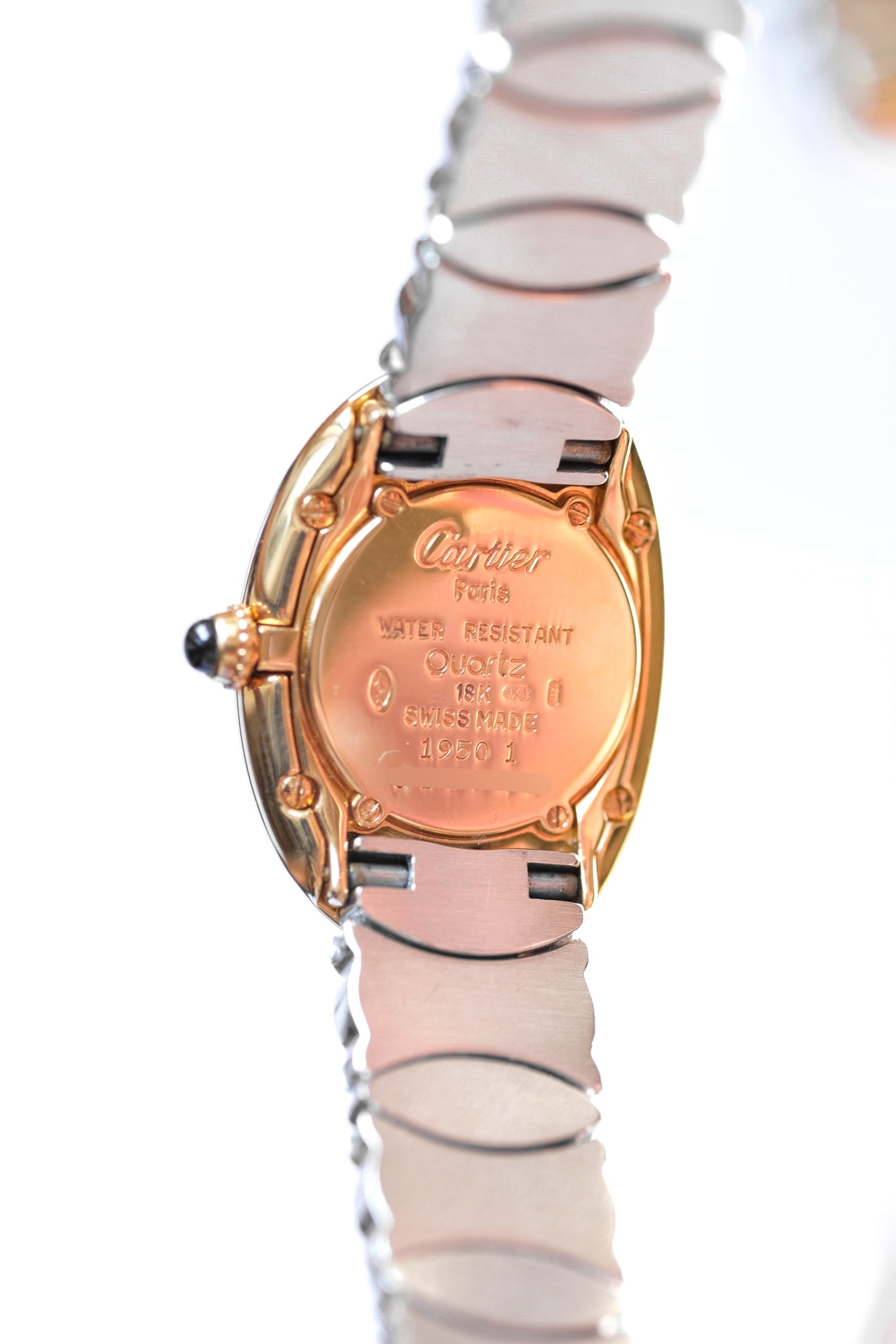 Cartier Baignoire "Casque d'Or" Yellow gold & steel - c. 1990