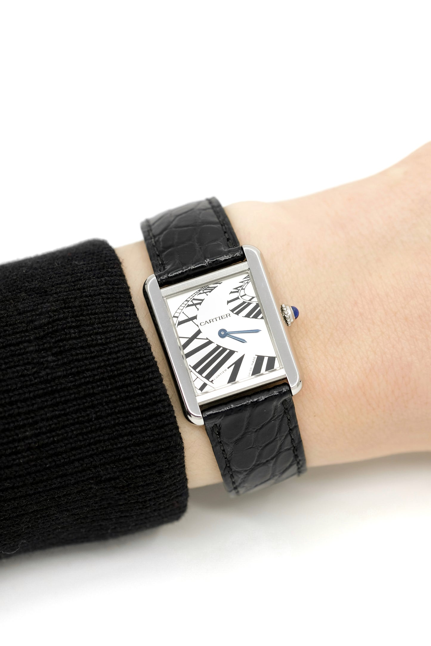 Cartier Tank Solo ref. 3170 "Piano" - Acier - v. 2010 (full set)