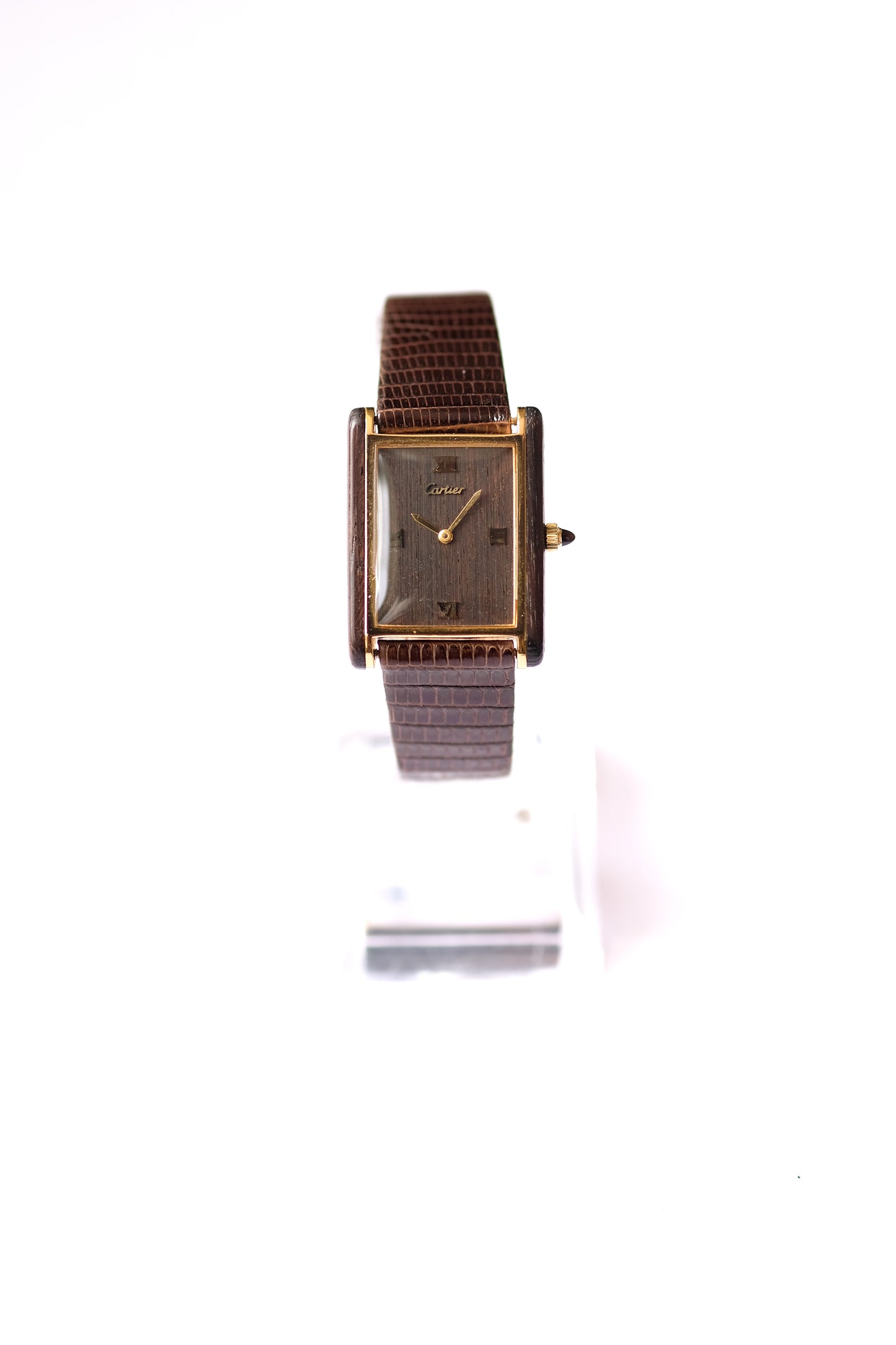 Cartier Tank Palissandre plaquée or et bois - 1977 (full set)