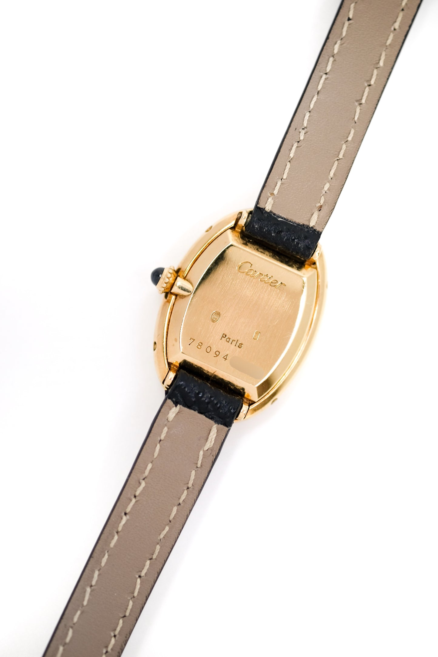 Cartier Baignoire "Double Godron" Yellow gold - ref. 78094 - Mechanical - c. 1980