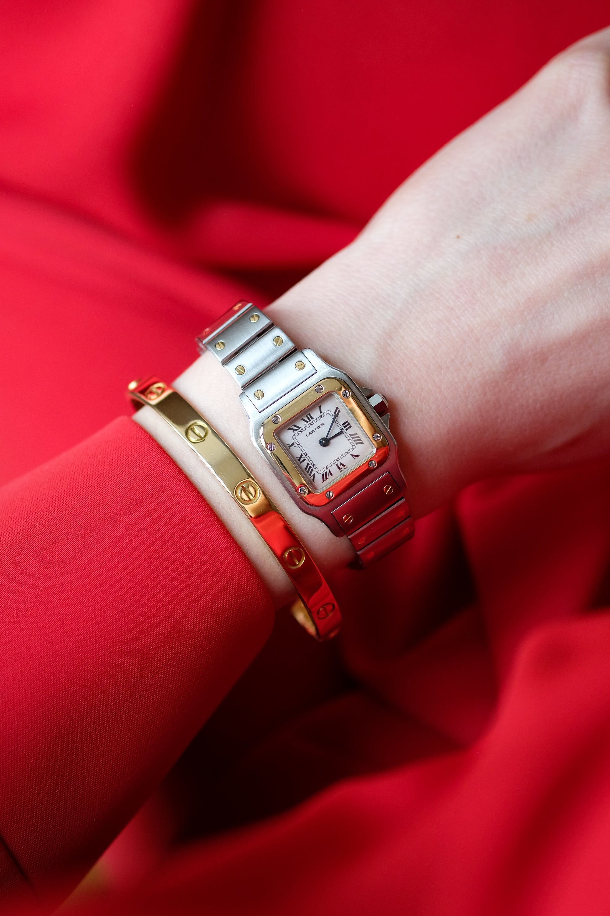 Santos Lady Galbée gold steel – Françoise Paris - Main Image