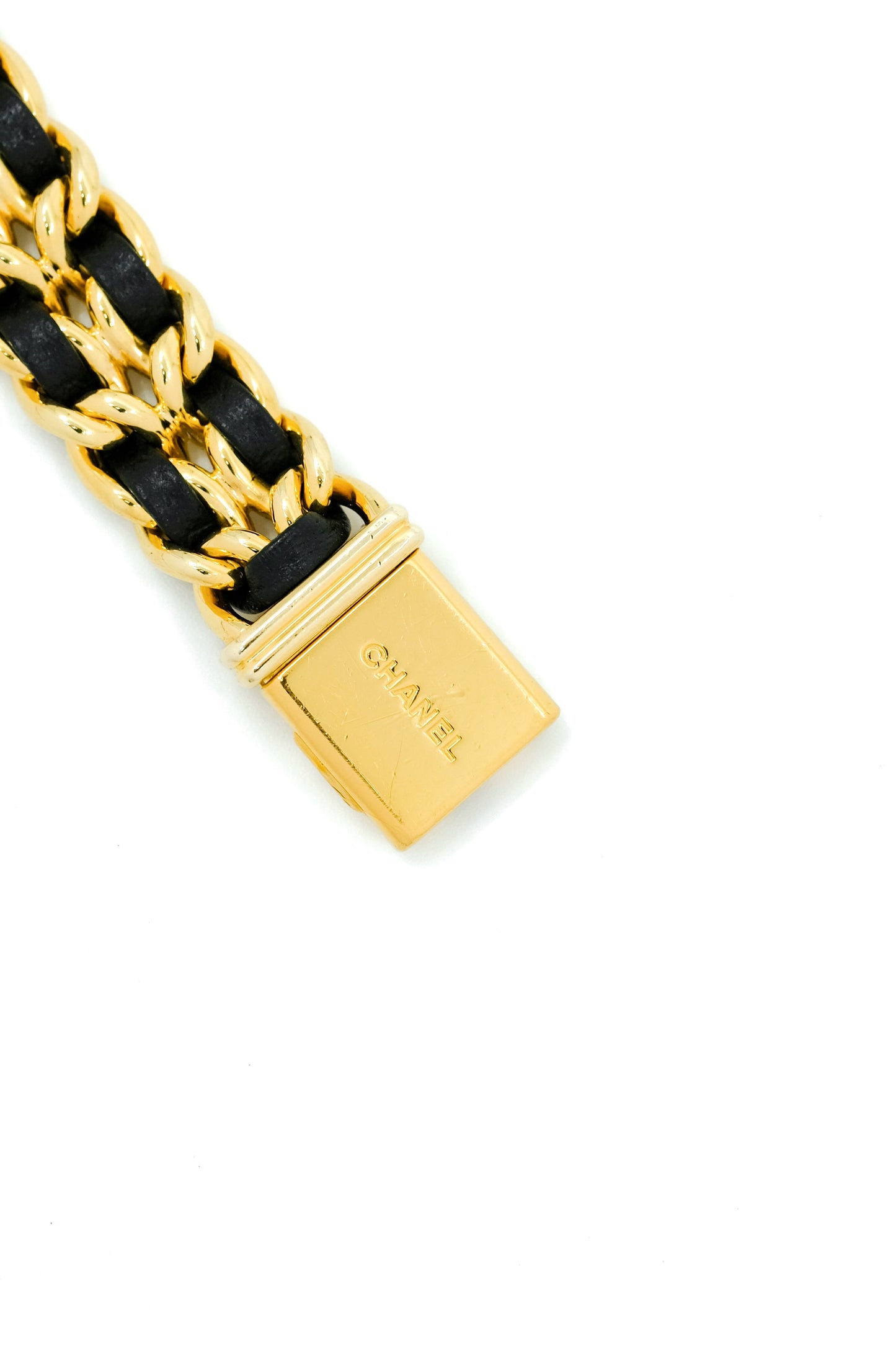 Chanel Première - Plaquée or & cuir - M