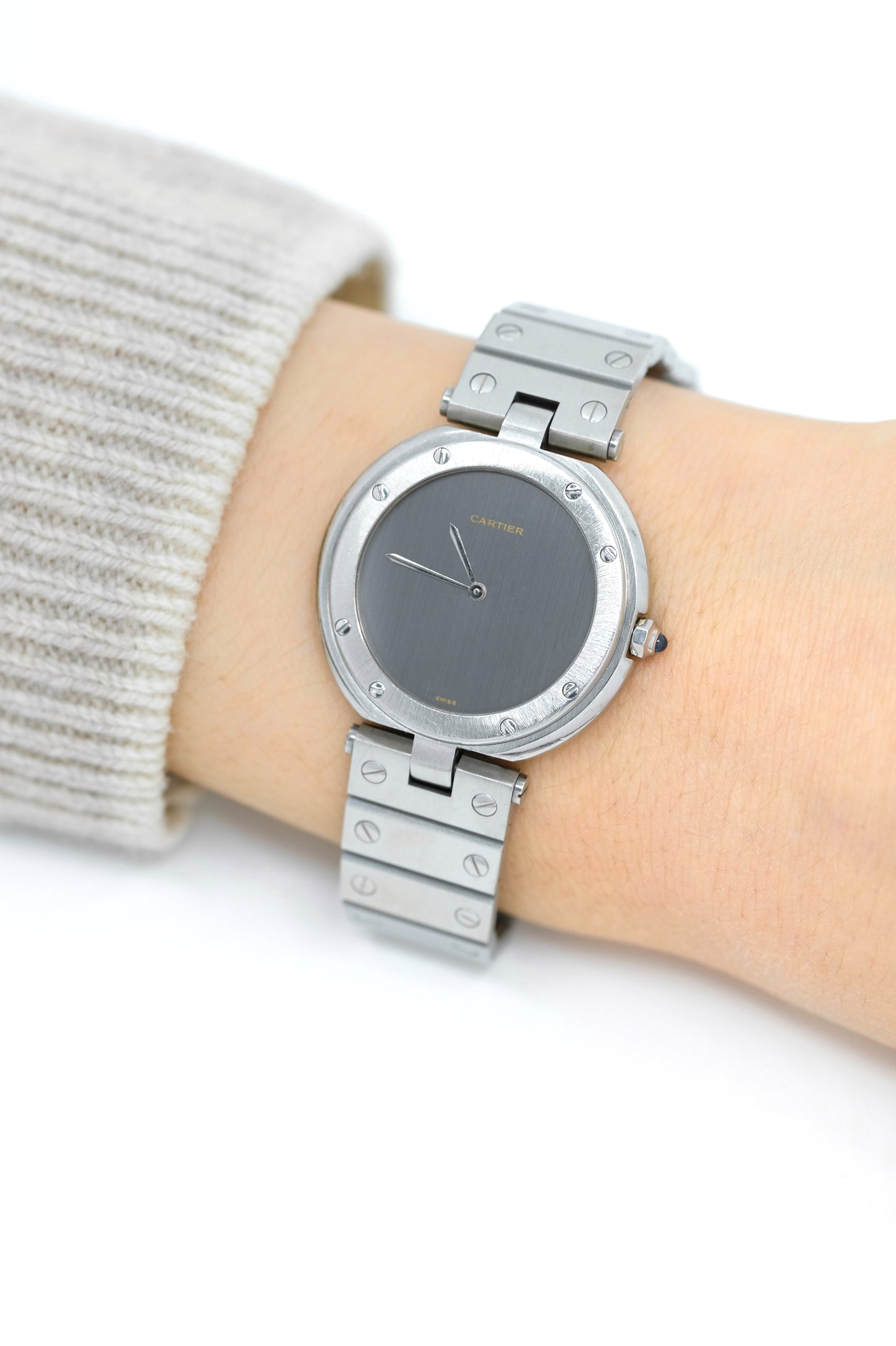 Cartier Santos "Vendôme" Ghost Acier ref. 8192 - Grand Modèle - 1982 (full set)