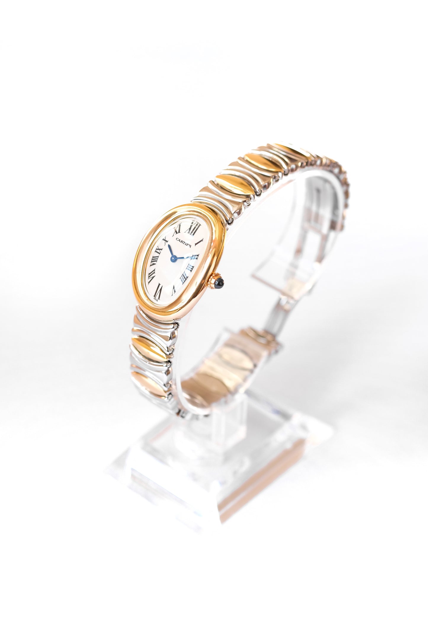 Cartier Baignoire "Casque d'Or" Yellow gold & steel - c. 1990