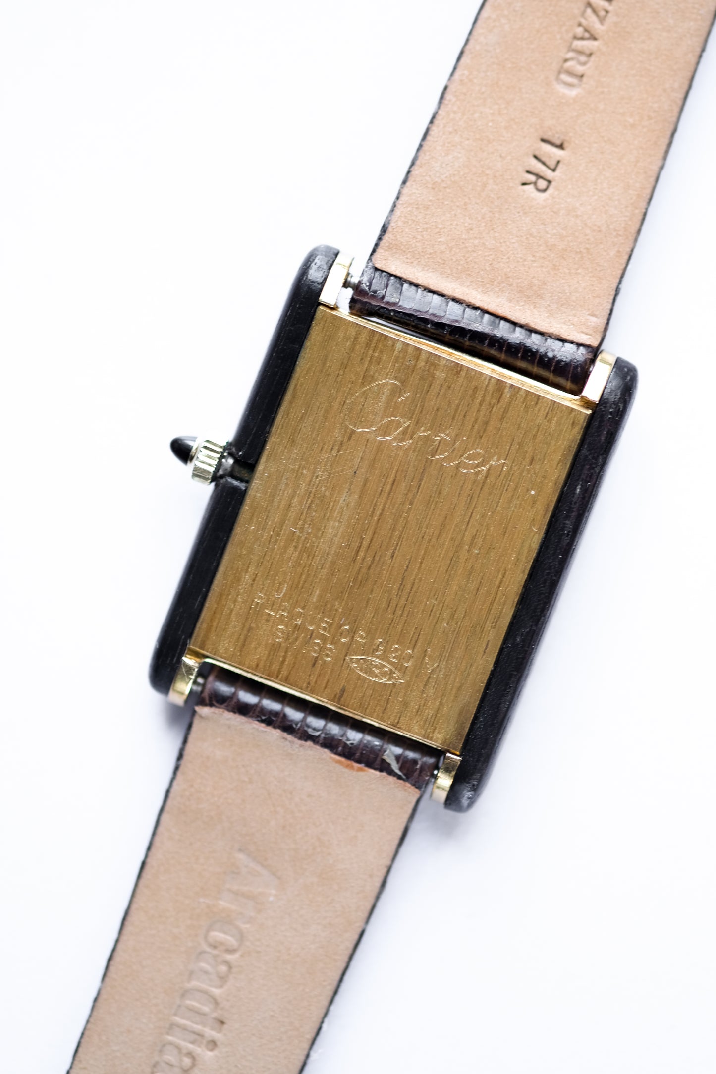 Cartier Tank Palissandre plaquée or et bois - 1977 (full set)