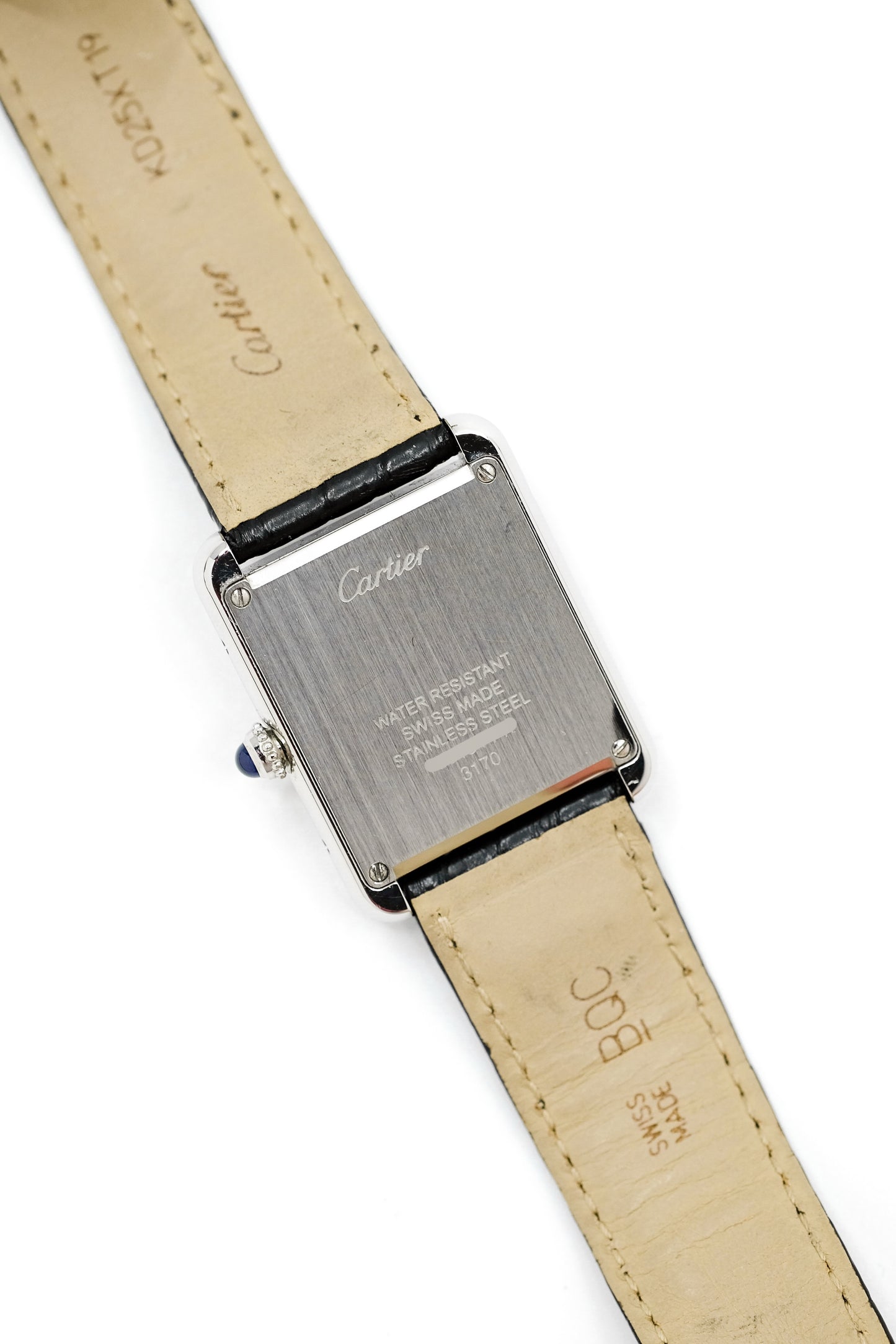 Cartier Tank Solo ref. 3170 "Piano" - Acier - v. 2010 (full set)