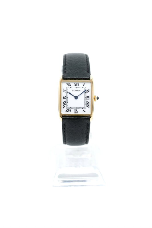 Cartier Tank Arrondie Extra-flat ref. 96041 - Mechanical - c. 1980 (box and service papers)