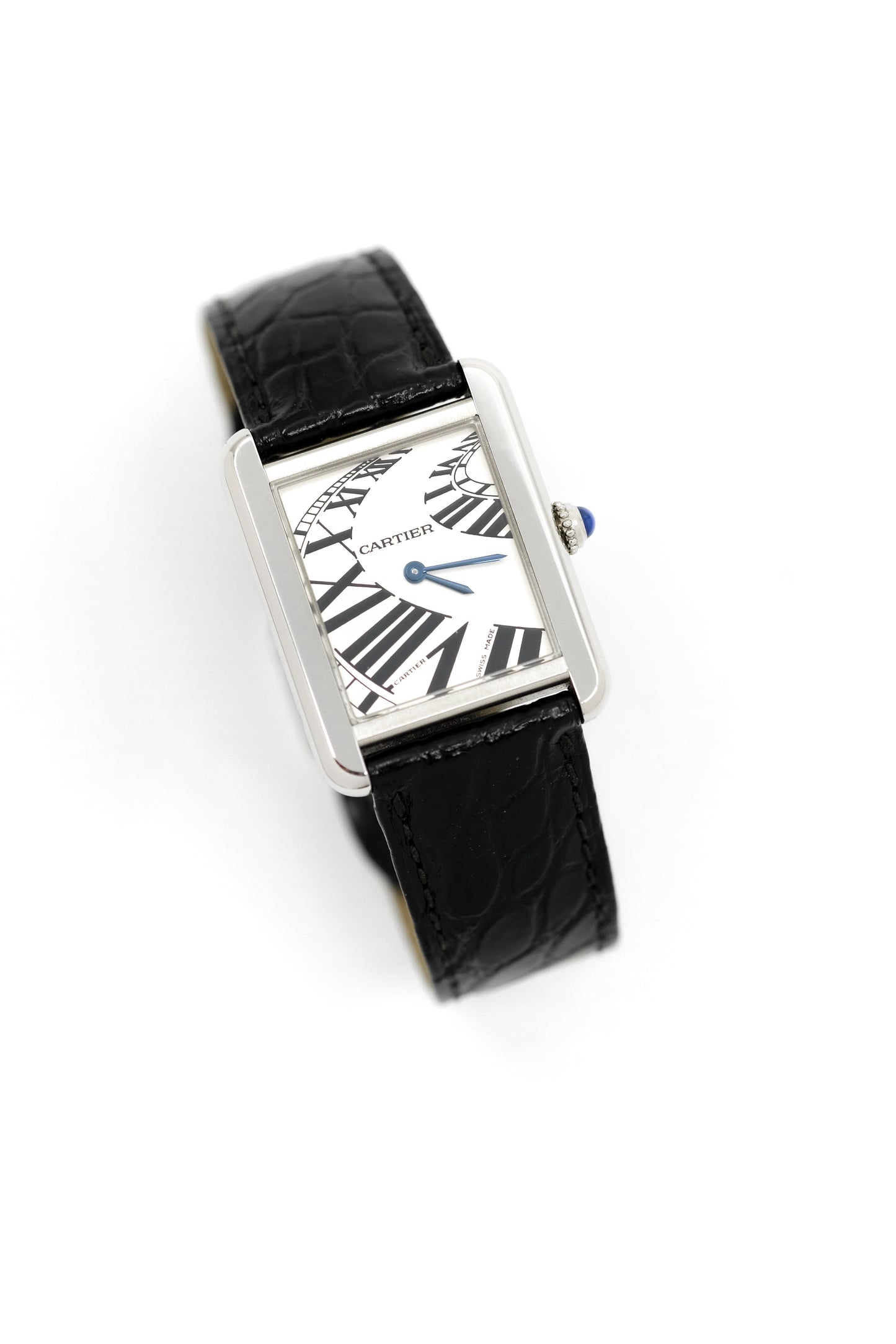 Cartier Tank Solo ref. 3170 "Piano" - Acier - v. 2010 (full set)