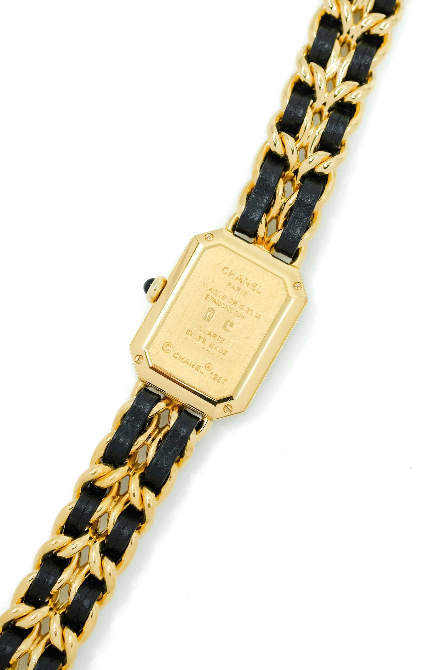 Chanel Première - Plaquée or & cuir - M