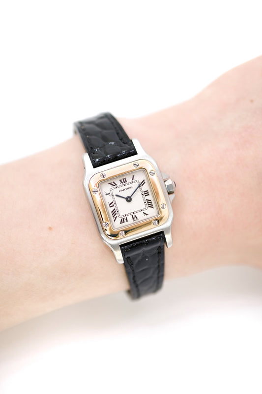 Cartier Santos Lady Galbée Or & Acier - v. 1990