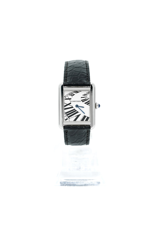 Cartier Tank Solo ref. 3170 "Piano" - Acier - v. 2010 (full set)