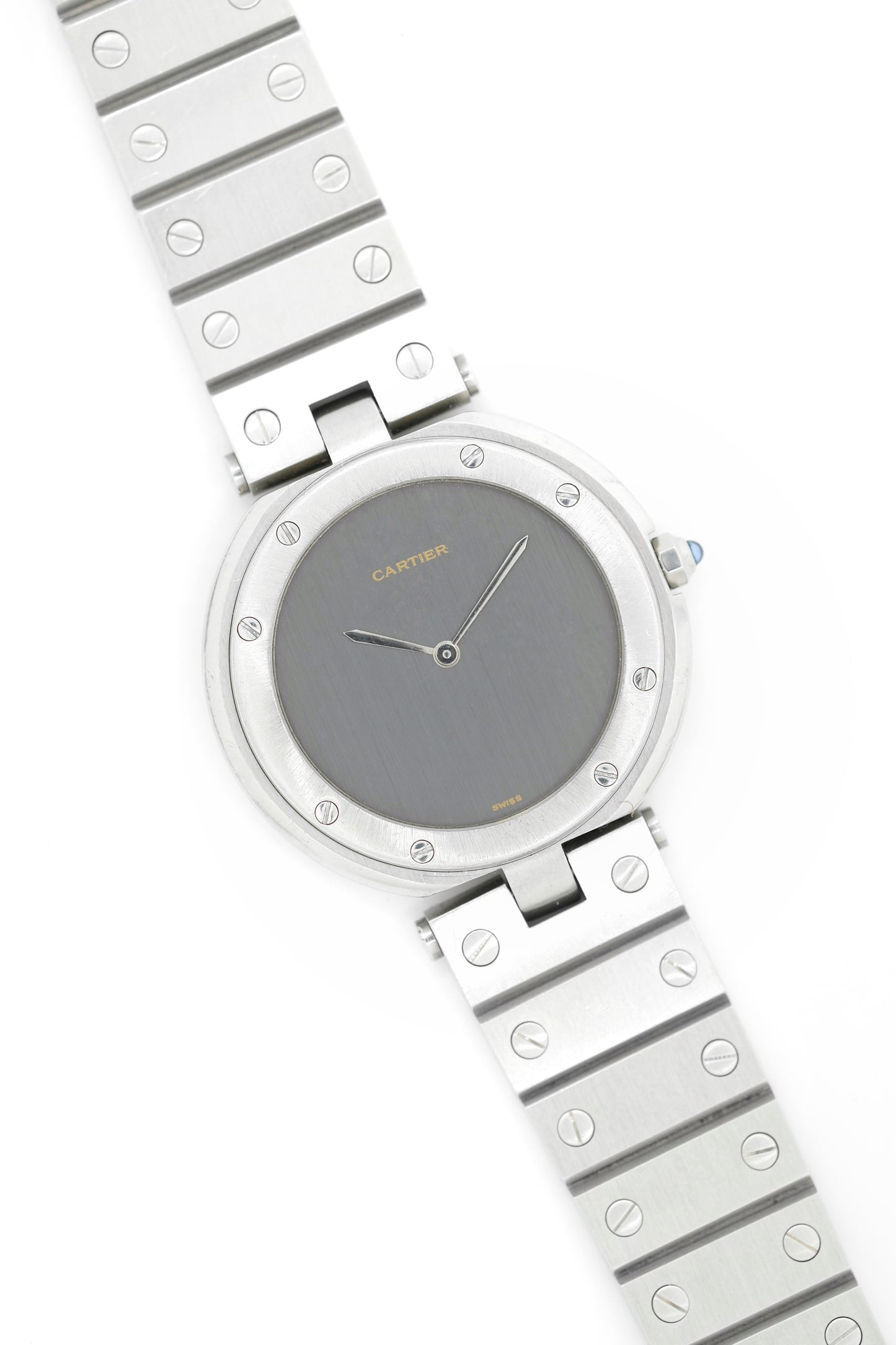 Cartier Santos "Vendôme" Ghost Acier ref. 8192 - Grand Modèle - 1982 (full set)