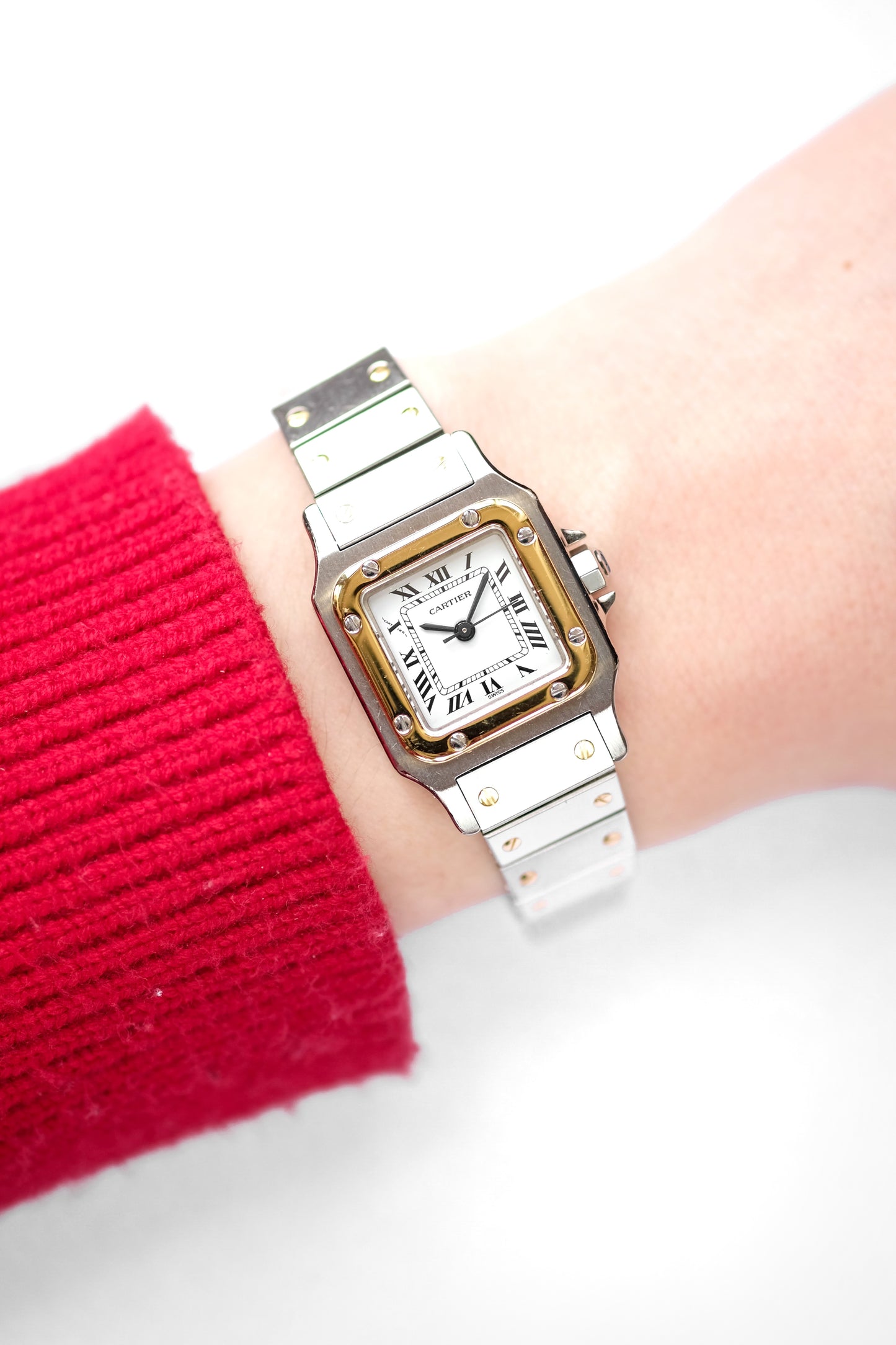 Cartier Santos Lady automatic - gold and steel